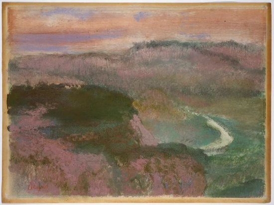 德加《风景》1892 纸本作品