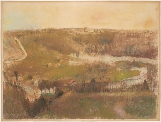德加《风景》1890 纸本作品