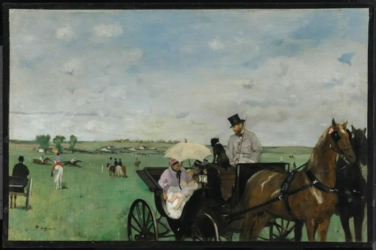  德加《乡村的赛马》，At the Races in the Countryside，1869