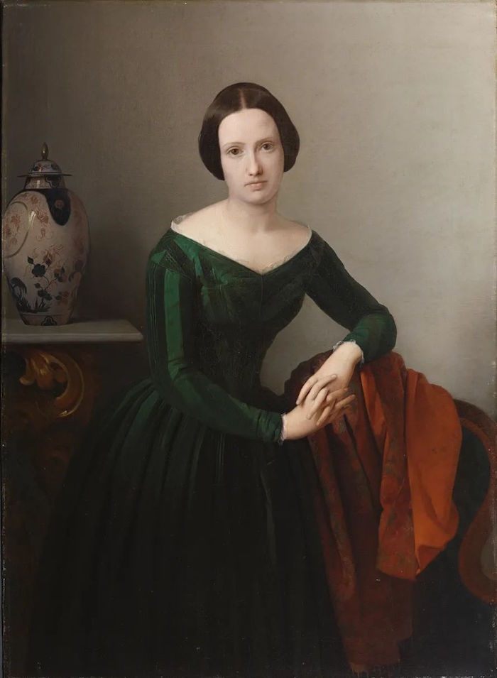 《比切夫人的肖像》 约1845 贾科莫·特库尔 布面油画 ©Fondazione Accademia Carrara, Bergamo