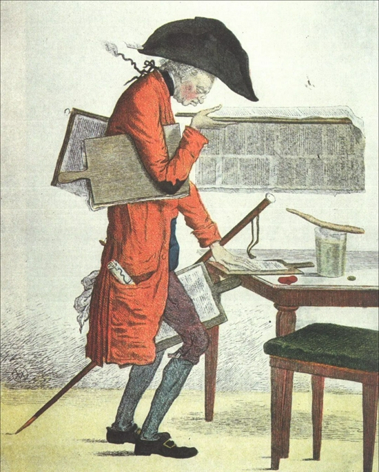 法国漫画《政治家的午餐》1815年 无名氏作。