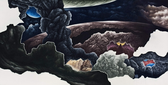 姬子，天地无垠，124x248cm，2009