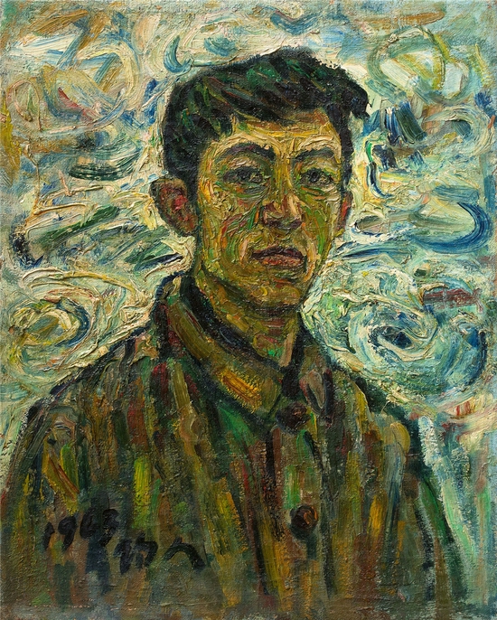 1963 自画像  50×40cm 布面油画