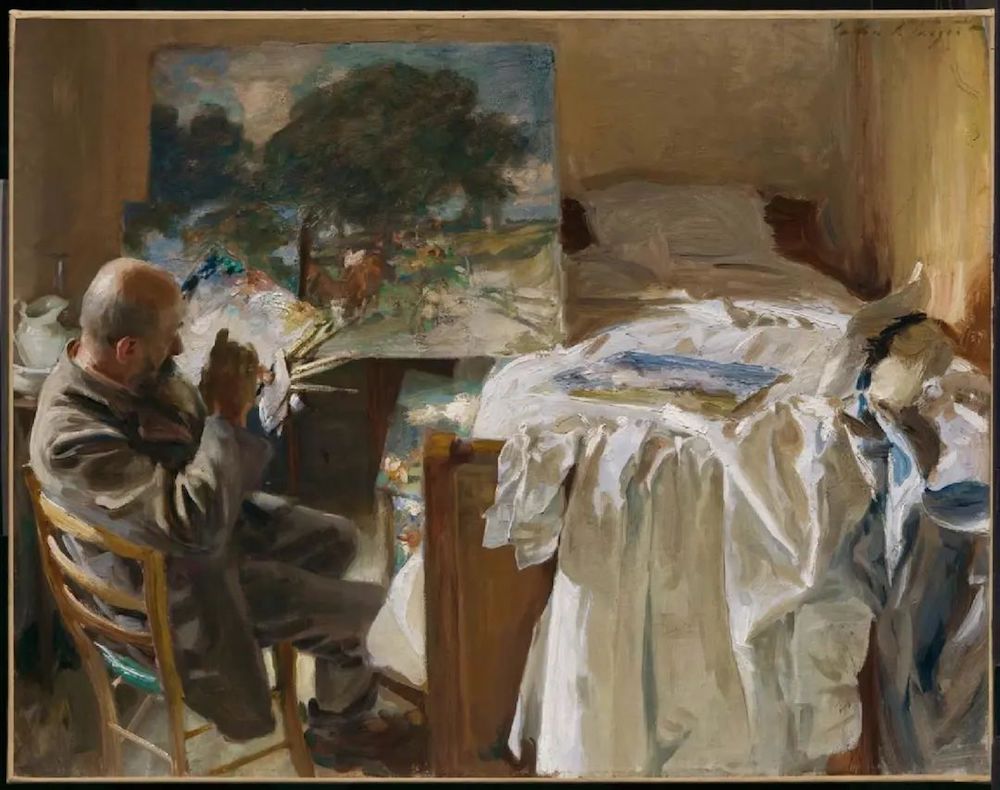 《艺术家在他的工作室》，约翰·辛格·萨金特，美国，约1904年，布面油画