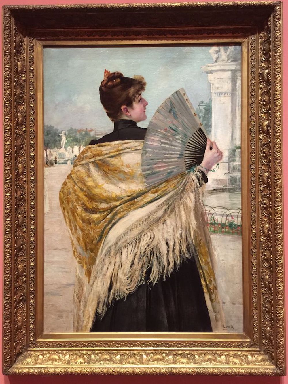 《披着披巾的女人》，胡安·卢纳，1889年，菲律宾阿亚拉博物馆 藏
