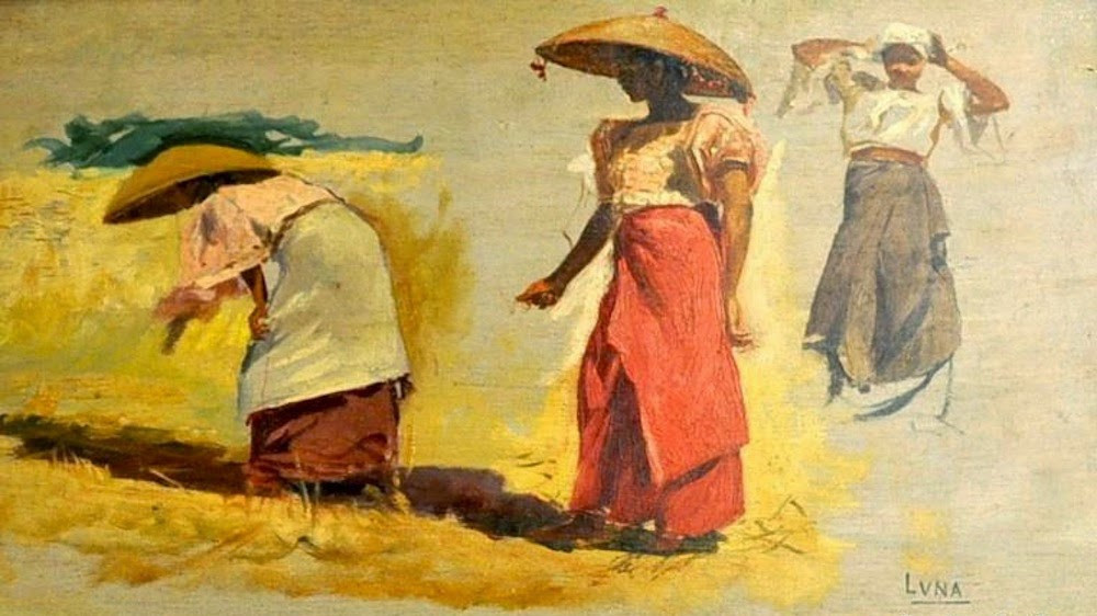 《收割稻米》，胡安·卢纳，1894-1896年，菲律宾国家博物馆 藏