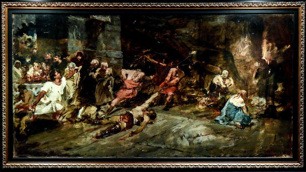 《罗马斗兽场的地下室》（Spoliarium），胡安·卢纳，1884年，菲律宾国家博物馆 藏