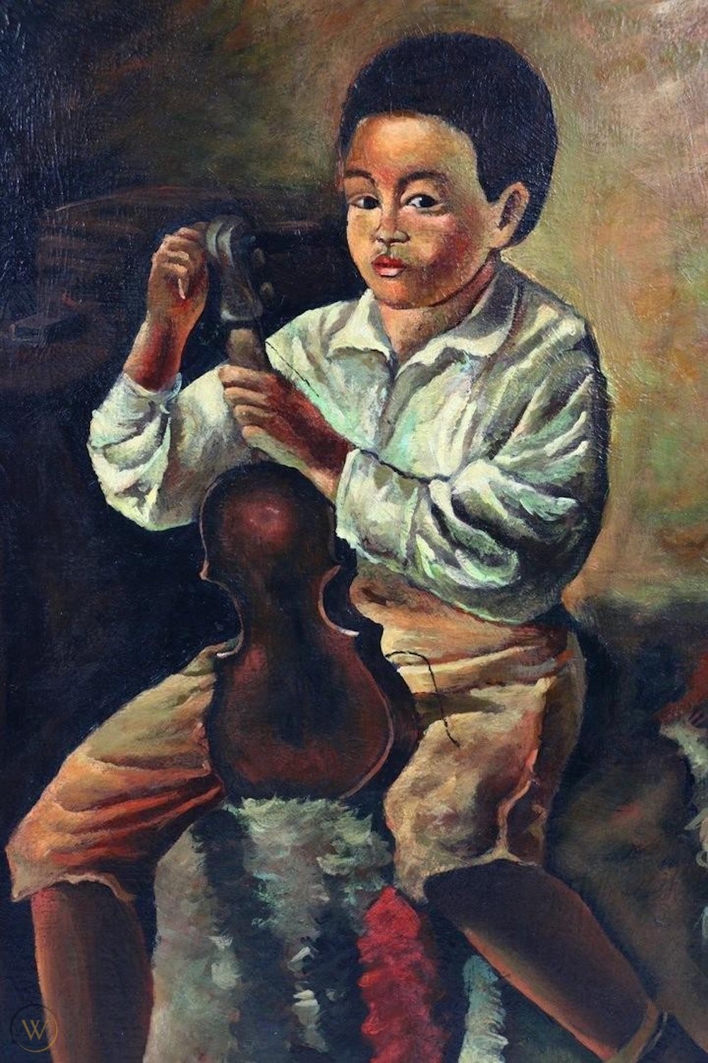 《小提琴艺人》，胡安·卢纳，1876年，菲律宾洛佩兹博物馆 藏  