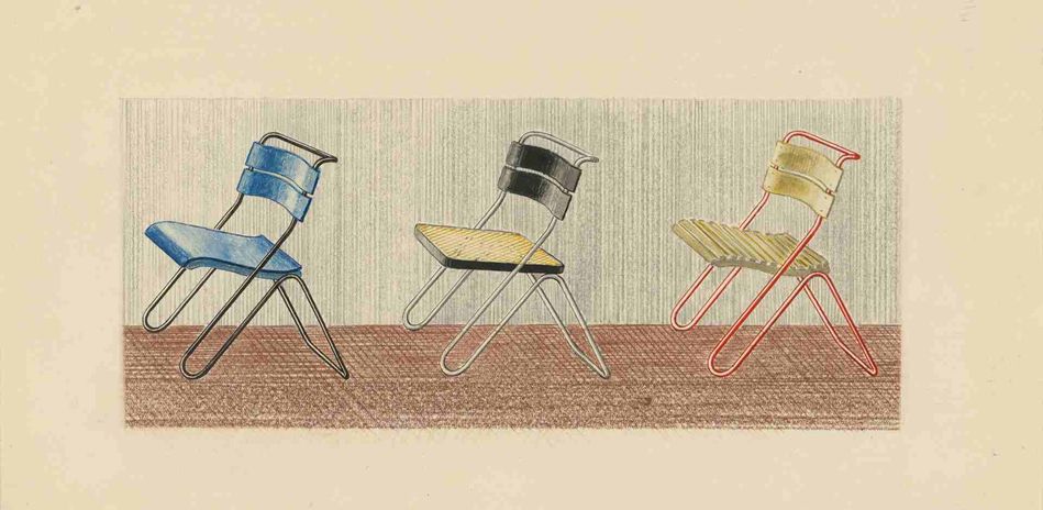 迪克曼，《三把椅子》，手稿，1925-1935