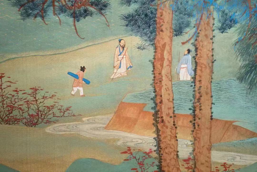 张大千仿王希孟《千里江山图》(局部)