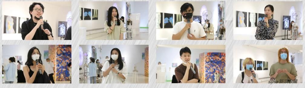 本次参展毕业生代表发言：刘一郎（中央美院）、顾文璟（清华美院）、周轩霆（中国人民大学艺术学院）、刘征楠（清华美院）、李若煊（中央美院）、曾冯璇（中央美院）、吴晨逸（中国传媒大学、刘烨（中央美院）、陈默（中央美院）