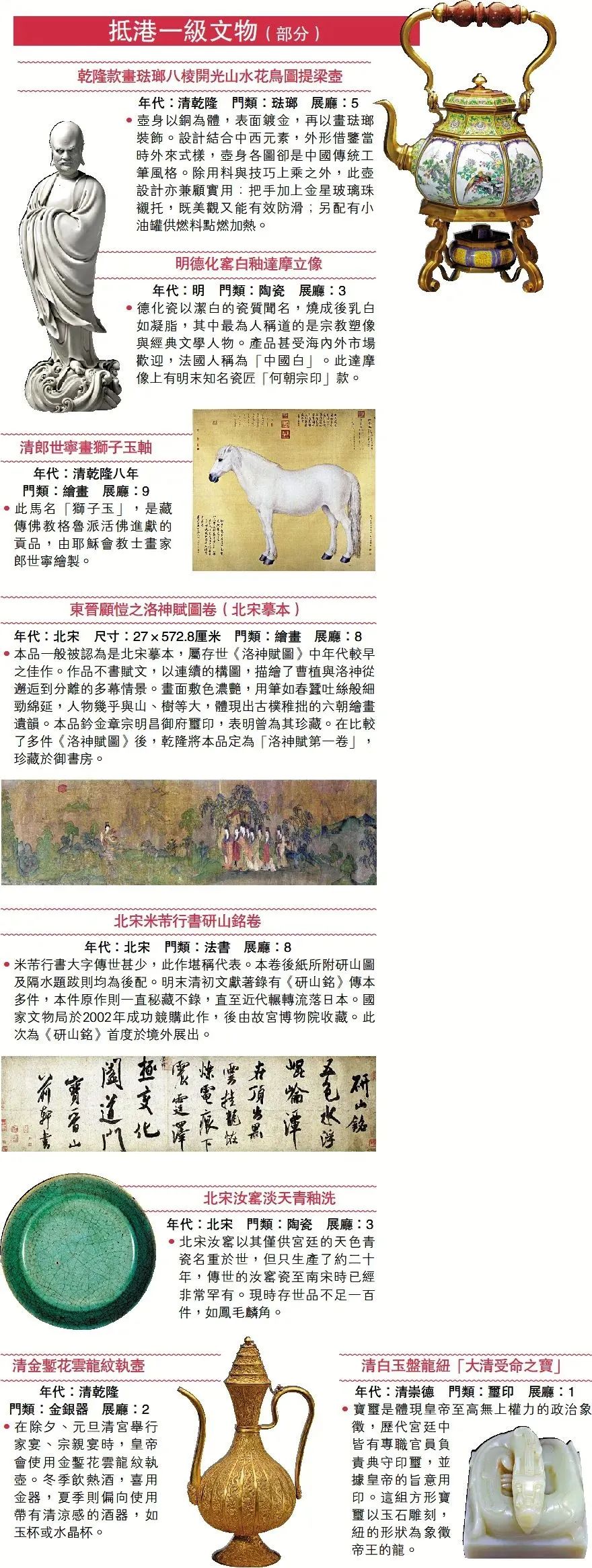 故宫最大规模藏品外借 914件国宝抵达香港七月展出