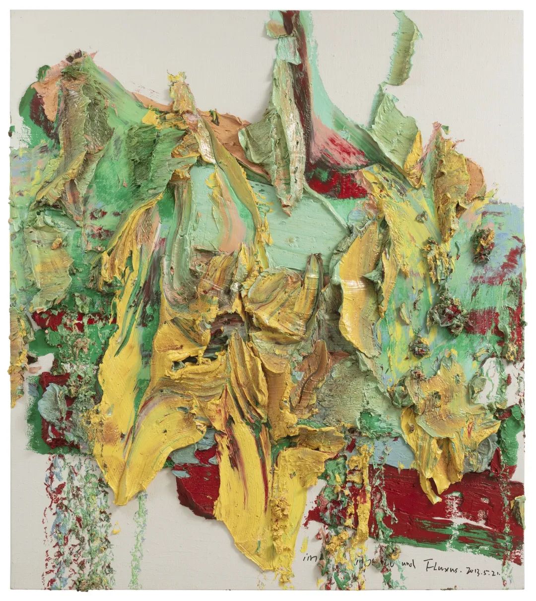 《厚涂与激浪》，布面油画，180 x 160 cm，2013