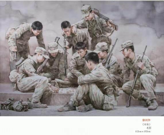首次亮相！“翰墨绽放强军梦”美术作品展在广州市国防教育中心展出