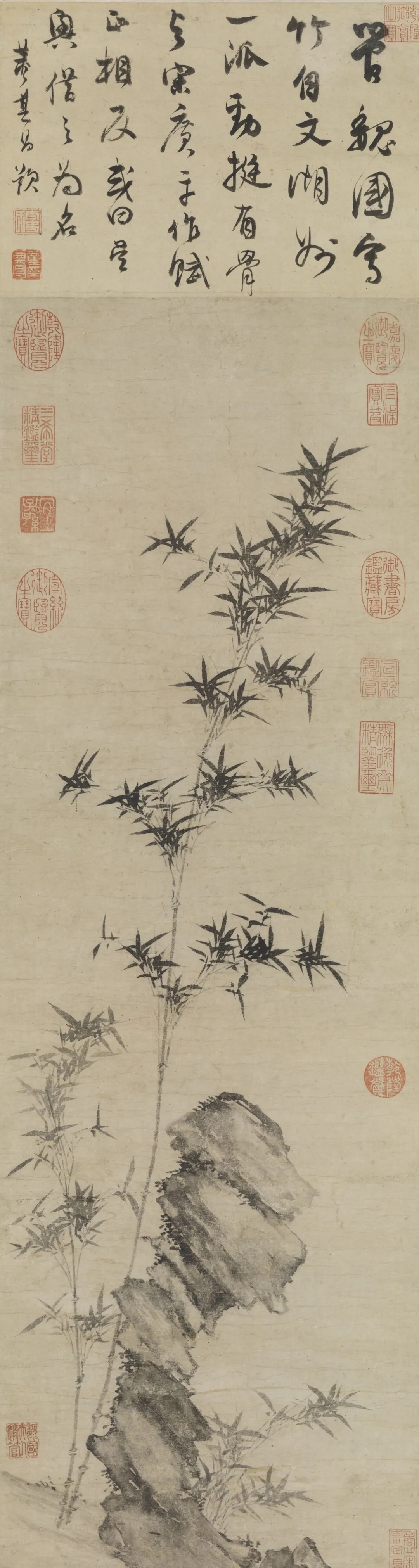  （元）管道升《竹石轴》，台北故宫博物院藏