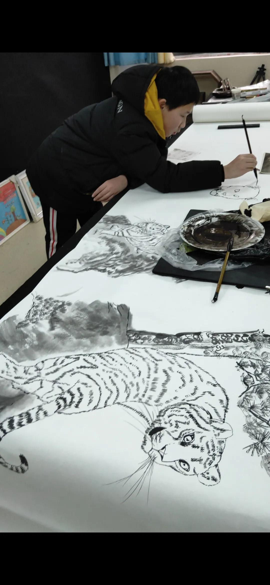 虎虎生风庆新年——当代风艺术馆小画家画虎贺岁活动小记