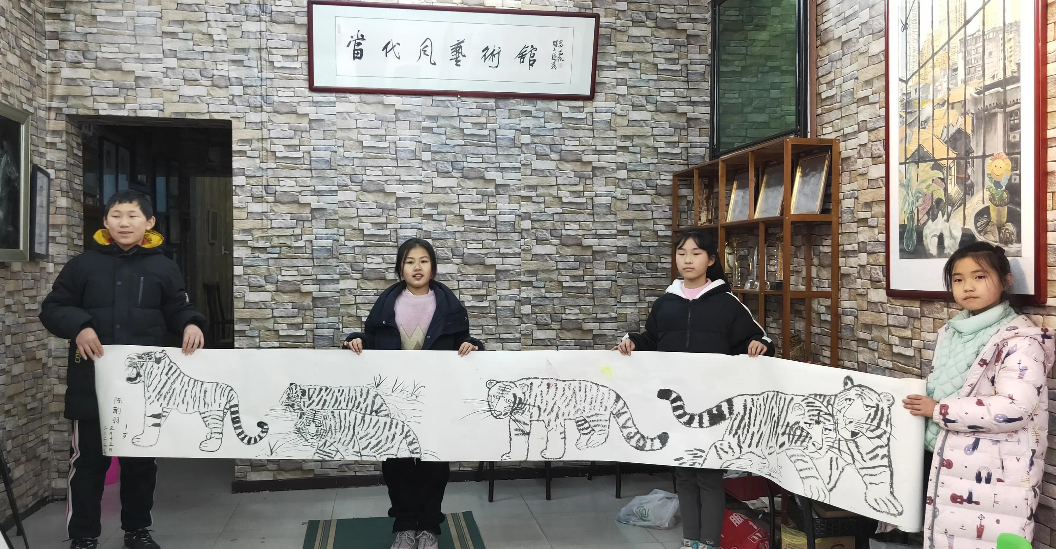 虎虎生风庆新年——当代风艺术馆小画家画虎贺岁活动小记