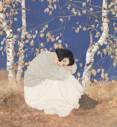 29何家英《秋冥》 203x151cm 工单人物蜚,  1991年.png