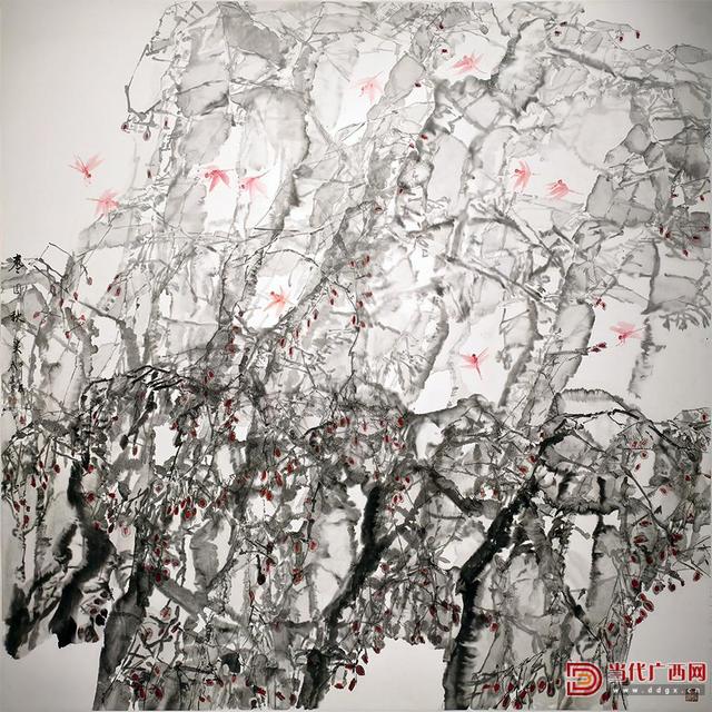 “自然的韵致——乔宜男中国画作品展”在广西书画院展出